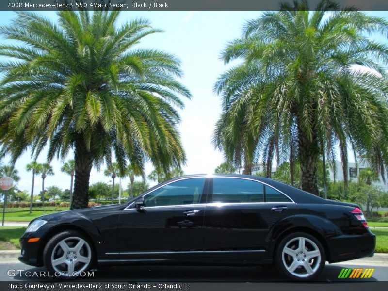 Black / Black 2008 Mercedes-Benz S 550 4Matic Sedan