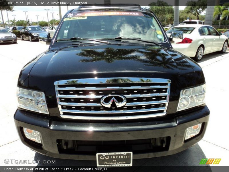 Liquid Onyx Black / Charcoal 2008 Infiniti QX 56