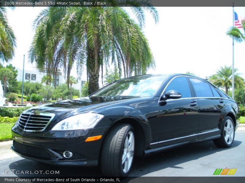 Black / Black 2008 Mercedes-Benz S 550 4Matic Sedan