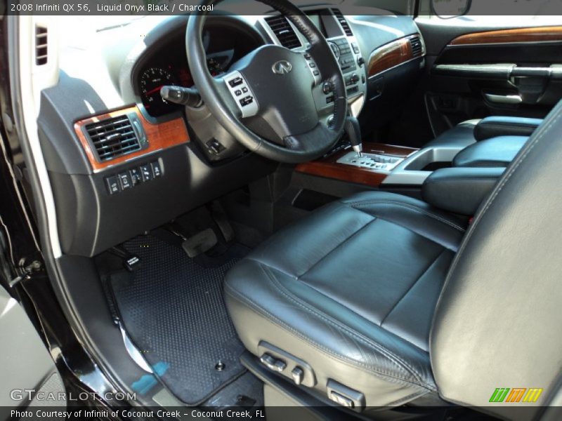 Liquid Onyx Black / Charcoal 2008 Infiniti QX 56