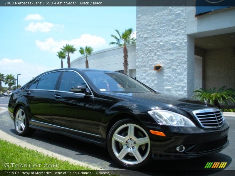 Black / Black 2008 Mercedes-Benz S 550 4Matic Sedan