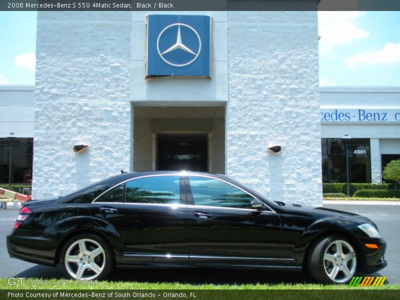 Black / Black 2008 Mercedes-Benz S 550 4Matic Sedan