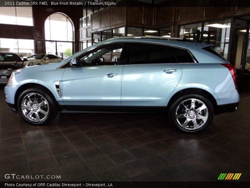 Blue Frost Metallic / Titanium/Ebony 2011 Cadillac SRX FWD