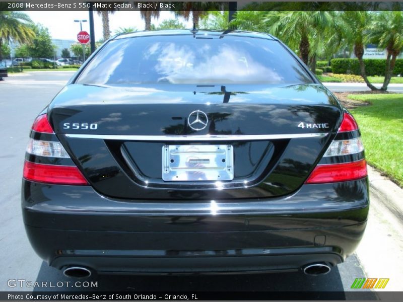 Black / Black 2008 Mercedes-Benz S 550 4Matic Sedan