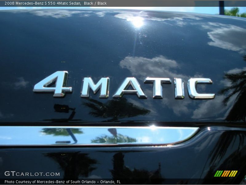 Black / Black 2008 Mercedes-Benz S 550 4Matic Sedan
