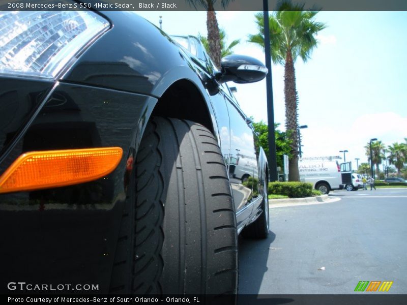 Black / Black 2008 Mercedes-Benz S 550 4Matic Sedan