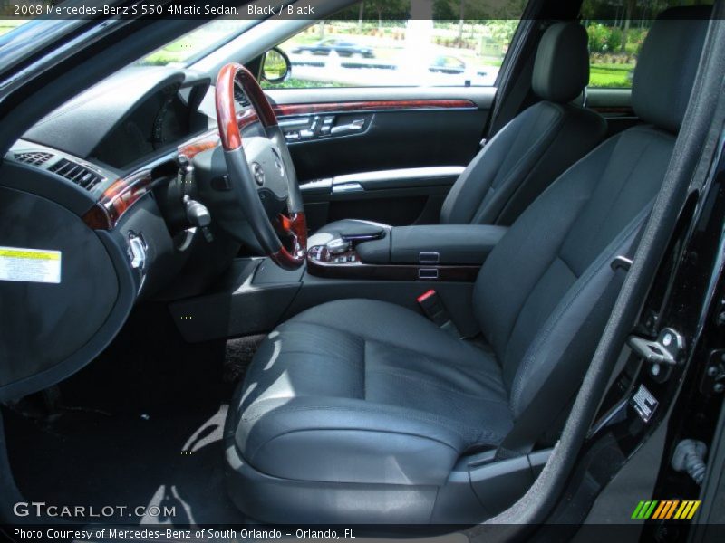 Black / Black 2008 Mercedes-Benz S 550 4Matic Sedan