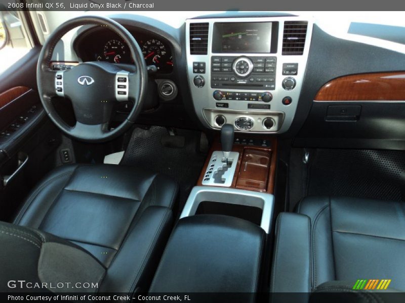 Liquid Onyx Black / Charcoal 2008 Infiniti QX 56