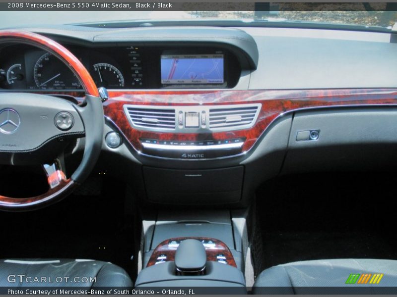 Black / Black 2008 Mercedes-Benz S 550 4Matic Sedan