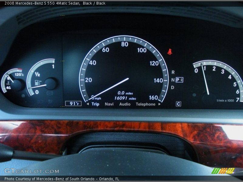 Black / Black 2008 Mercedes-Benz S 550 4Matic Sedan