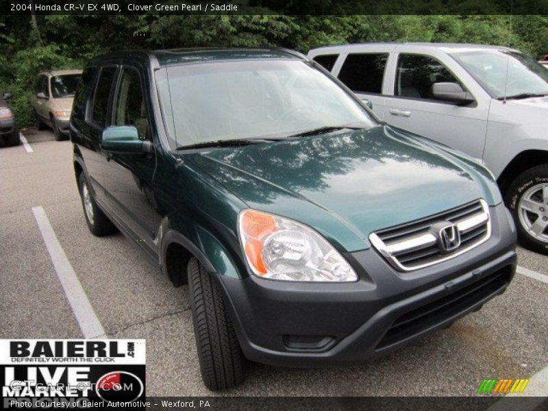 Clover Green Pearl / Saddle 2004 Honda CR-V EX 4WD