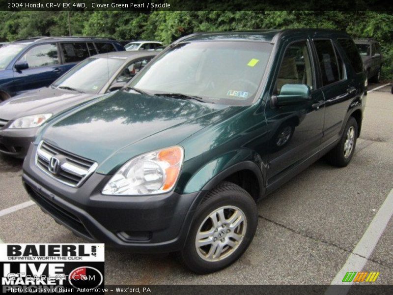 Clover Green Pearl / Saddle 2004 Honda CR-V EX 4WD