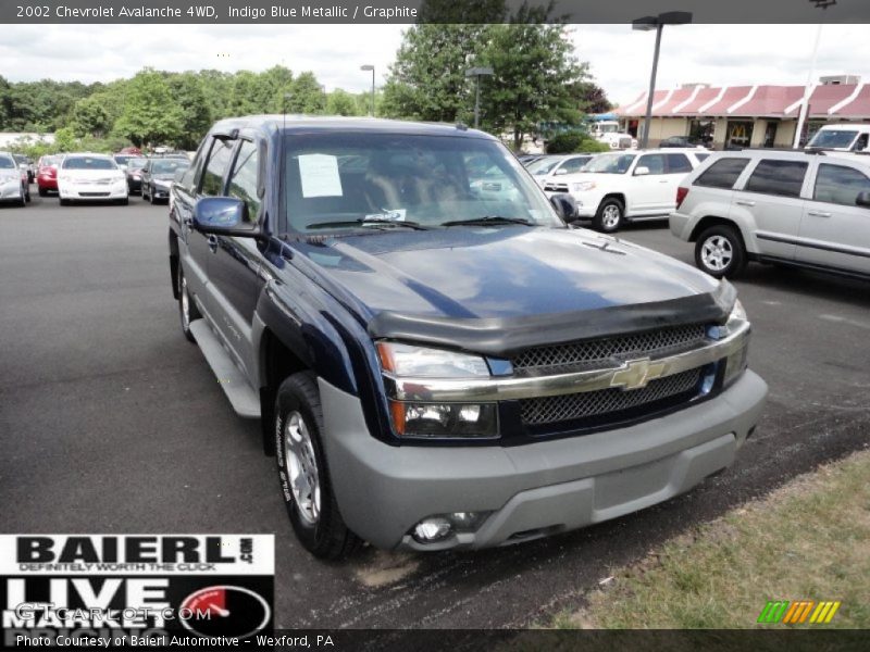 Indigo Blue Metallic / Graphite 2002 Chevrolet Avalanche 4WD