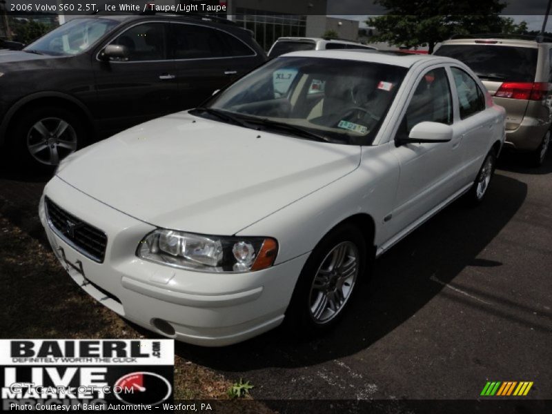 Ice White / Taupe/Light Taupe 2006 Volvo S60 2.5T