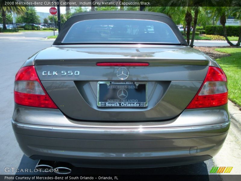 Indium Grey Metallic / Cappuccino/Black 2008 Mercedes-Benz CLK 550 Cabriolet