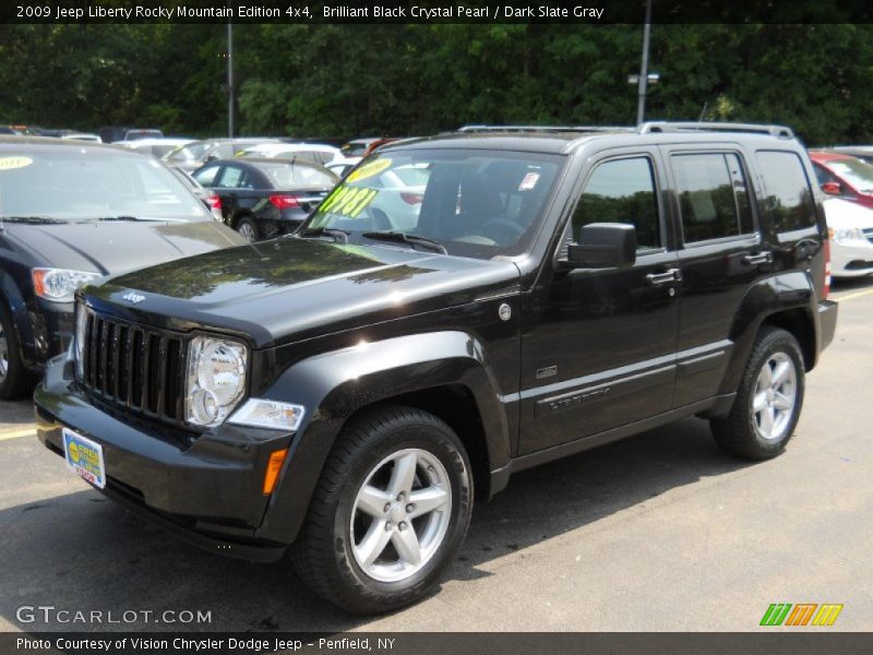 Brilliant Black Crystal Pearl / Dark Slate Gray 2009 Jeep Liberty Rocky Mountain Edition 4x4