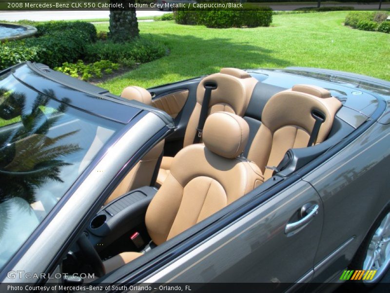Indium Grey Metallic / Cappuccino/Black 2008 Mercedes-Benz CLK 550 Cabriolet