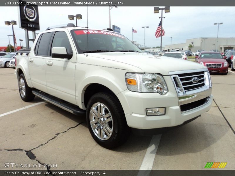 White Suede / Charcoal Black 2010 Ford Explorer Sport Trac Limited