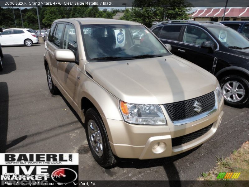 Clear Beige Metallic / Black 2006 Suzuki Grand Vitara 4x4