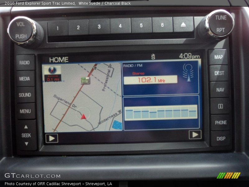 Navigation of 2010 Explorer Sport Trac Limited