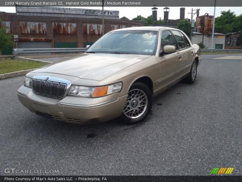 Harvest Gold Metallic / Medium Parchment 1999 Mercury Grand Marquis GS