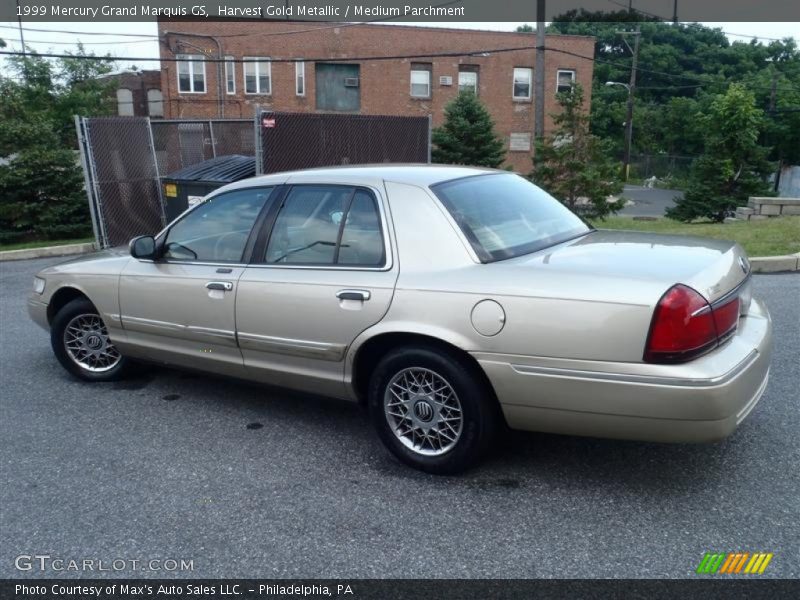 Harvest Gold Metallic / Medium Parchment 1999 Mercury Grand Marquis GS