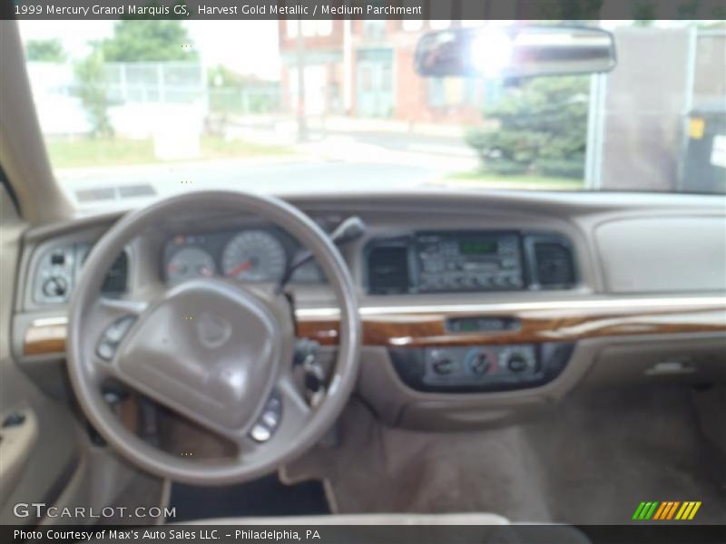Harvest Gold Metallic / Medium Parchment 1999 Mercury Grand Marquis GS