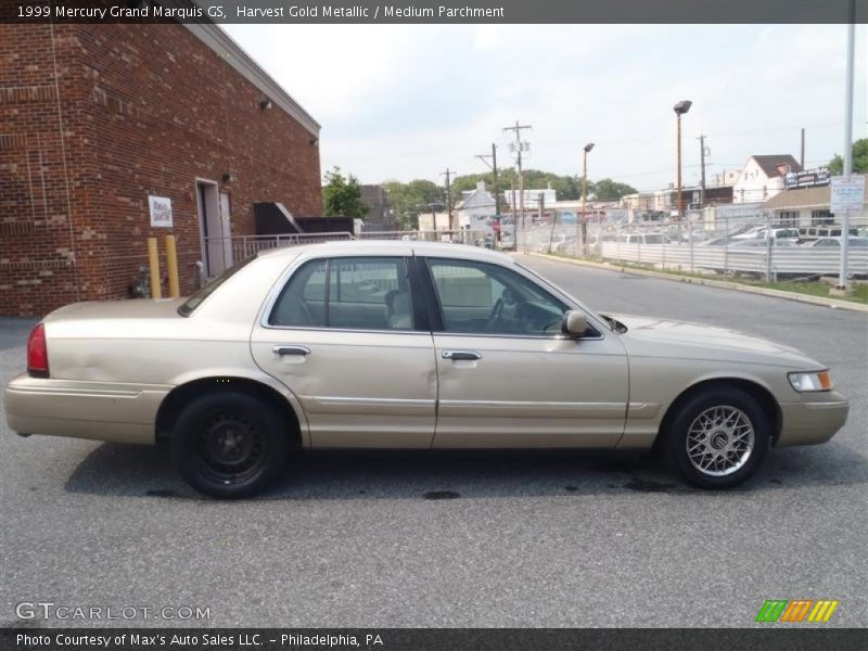 Harvest Gold Metallic / Medium Parchment 1999 Mercury Grand Marquis GS