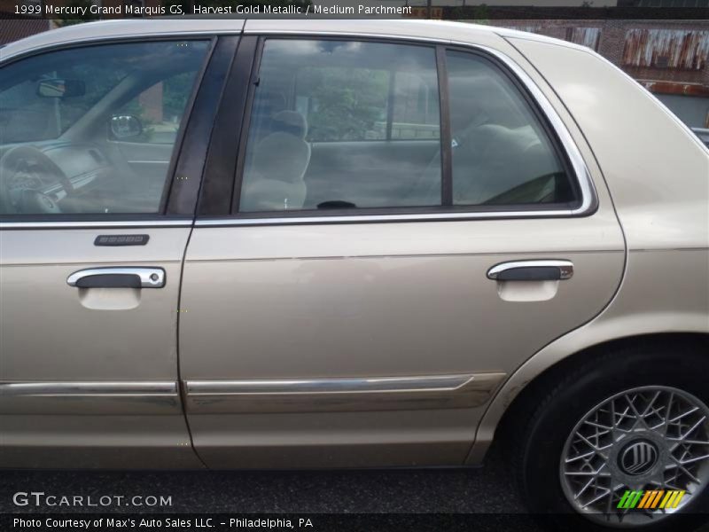 Harvest Gold Metallic / Medium Parchment 1999 Mercury Grand Marquis GS
