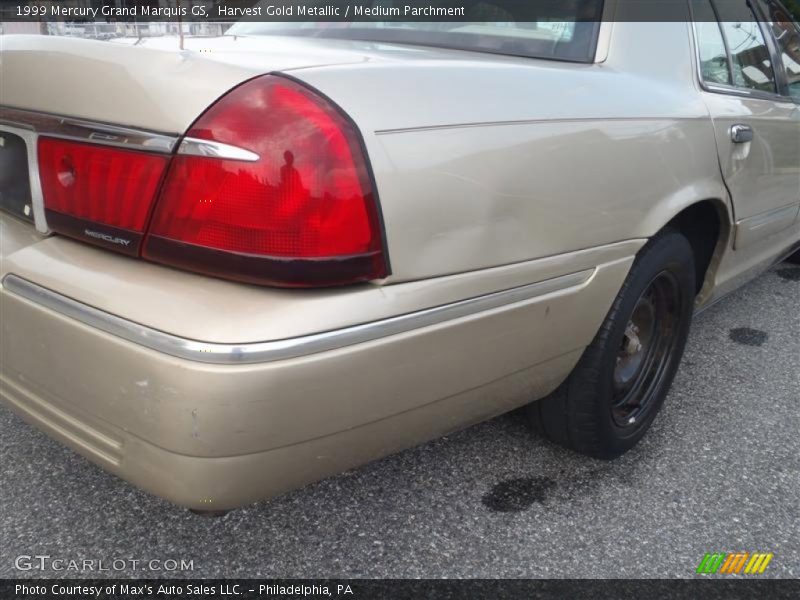 Harvest Gold Metallic / Medium Parchment 1999 Mercury Grand Marquis GS