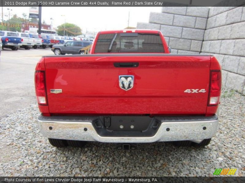 Flame Red / Dark Slate Gray 2011 Dodge Ram 3500 HD Laramie Crew Cab 4x4 Dually