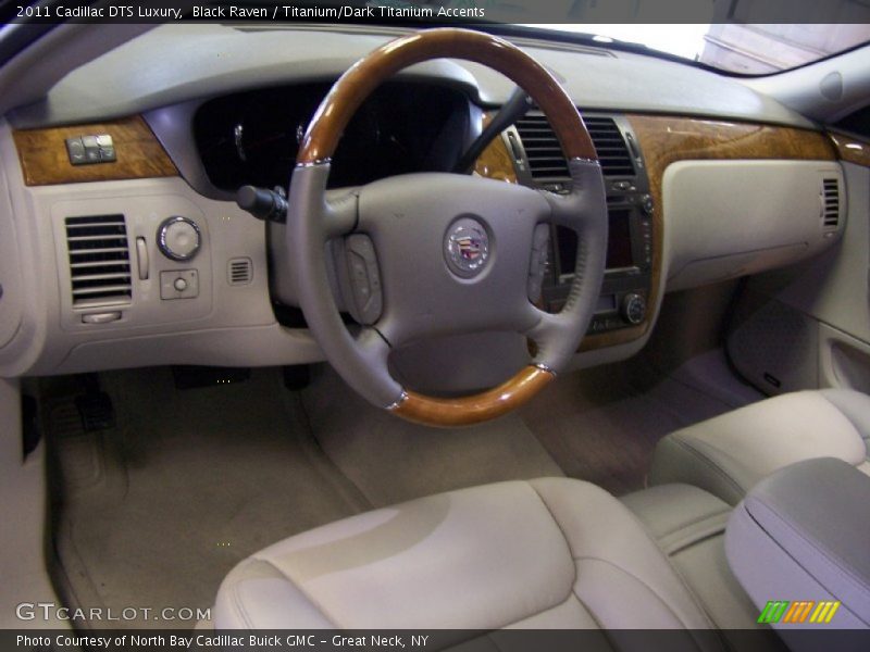 Black Raven / Titanium/Dark Titanium Accents 2011 Cadillac DTS Luxury