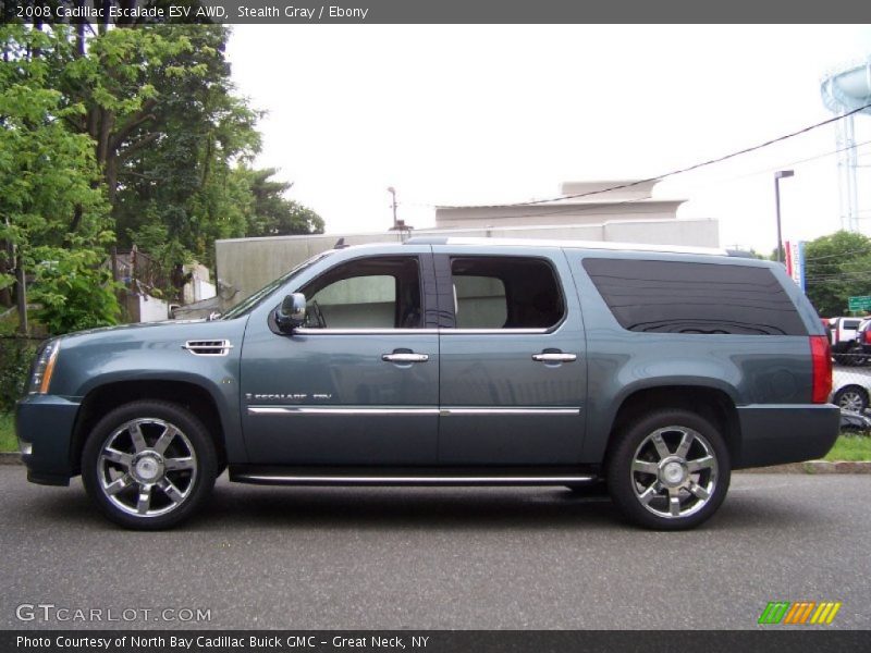 Stealth Gray / Ebony 2008 Cadillac Escalade ESV AWD