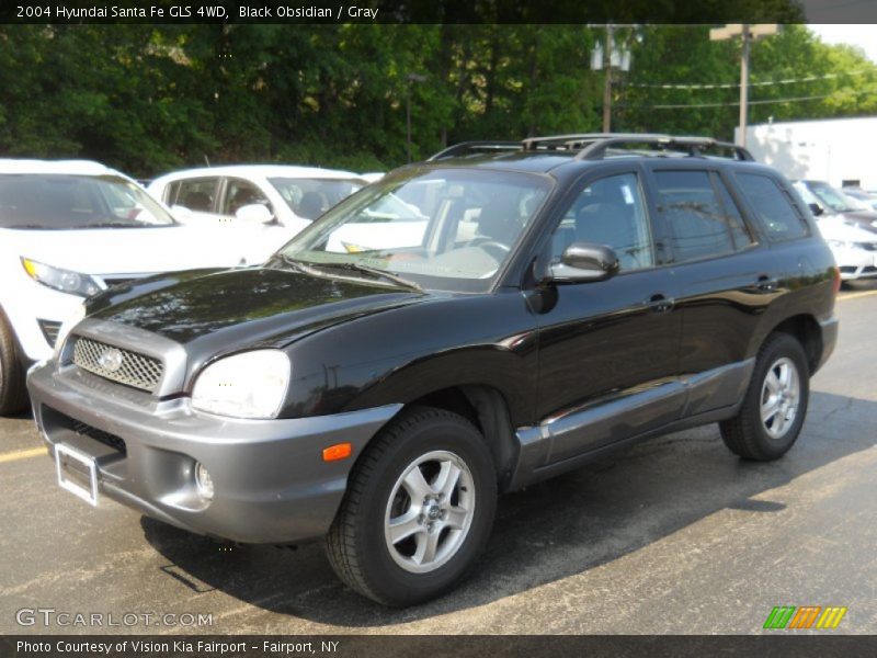 Black Obsidian / Gray 2004 Hyundai Santa Fe GLS 4WD