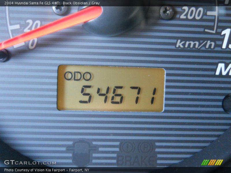 Black Obsidian / Gray 2004 Hyundai Santa Fe GLS 4WD