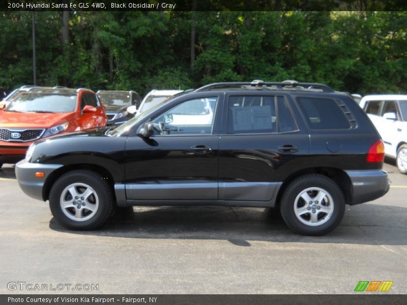 Black Obsidian / Gray 2004 Hyundai Santa Fe GLS 4WD