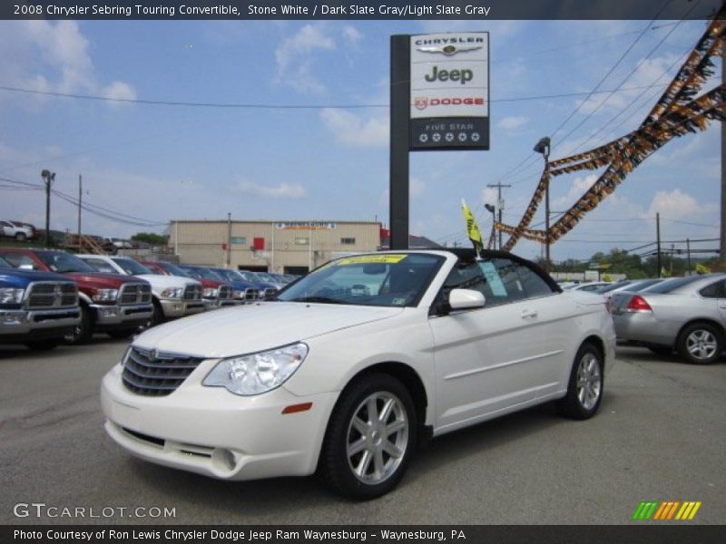 Stone White / Dark Slate Gray/Light Slate Gray 2008 Chrysler Sebring Touring Convertible