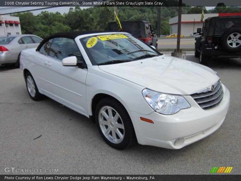 Stone White / Dark Slate Gray/Light Slate Gray 2008 Chrysler Sebring Touring Convertible