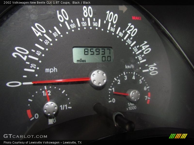 Black / Black 2002 Volkswagen New Beetle GLX 1.8T Coupe