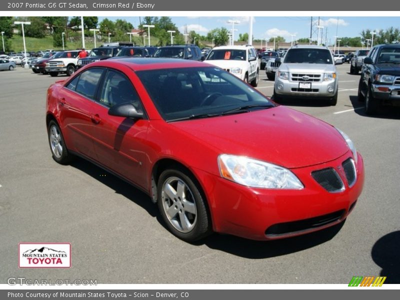 Crimson Red / Ebony 2007 Pontiac G6 GT Sedan