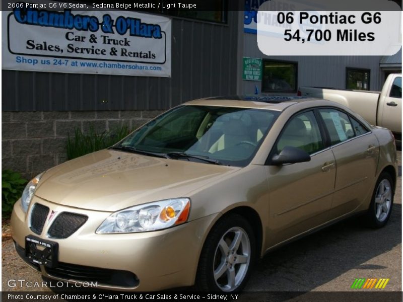 Sedona Beige Metallic / Light Taupe 2006 Pontiac G6 V6 Sedan