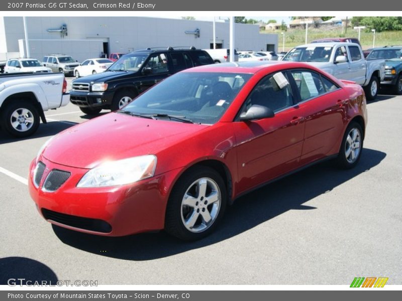 Crimson Red / Ebony 2007 Pontiac G6 GT Sedan