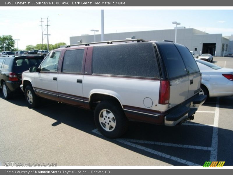 Dark Garnet Red Metallic / Blue 1995 Chevrolet Suburban K1500 4x4
