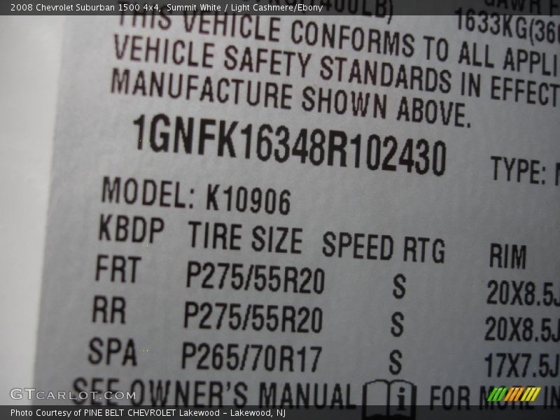 Summit White / Light Cashmere/Ebony 2008 Chevrolet Suburban 1500 4x4