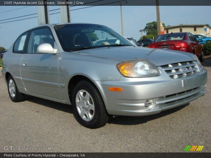 Silver Mist / Gray 2005 Hyundai Accent GLS Coupe