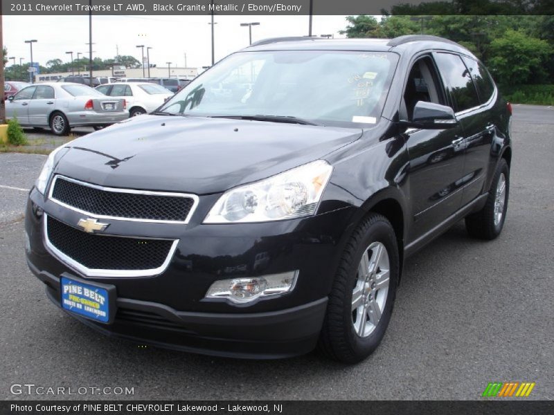 Black Granite Metallic / Ebony/Ebony 2011 Chevrolet Traverse LT AWD