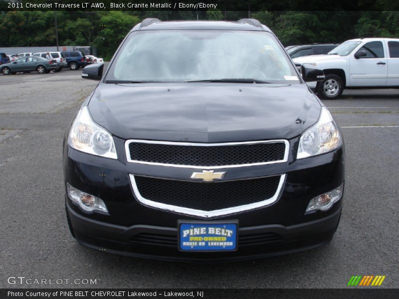Black Granite Metallic / Ebony/Ebony 2011 Chevrolet Traverse LT AWD