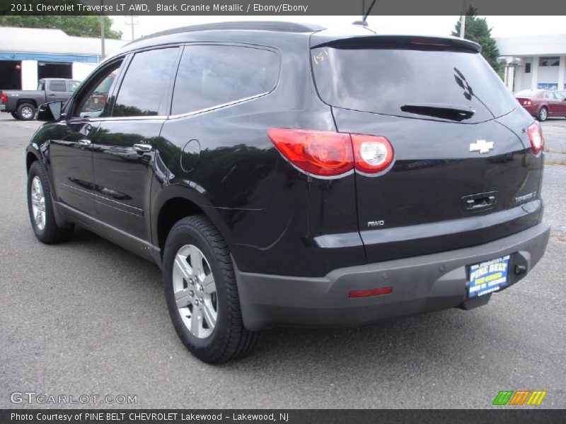 Black Granite Metallic / Ebony/Ebony 2011 Chevrolet Traverse LT AWD