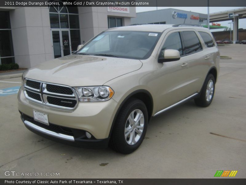 White Gold / Dark Graystone/Medium Graystone 2011 Dodge Durango Express