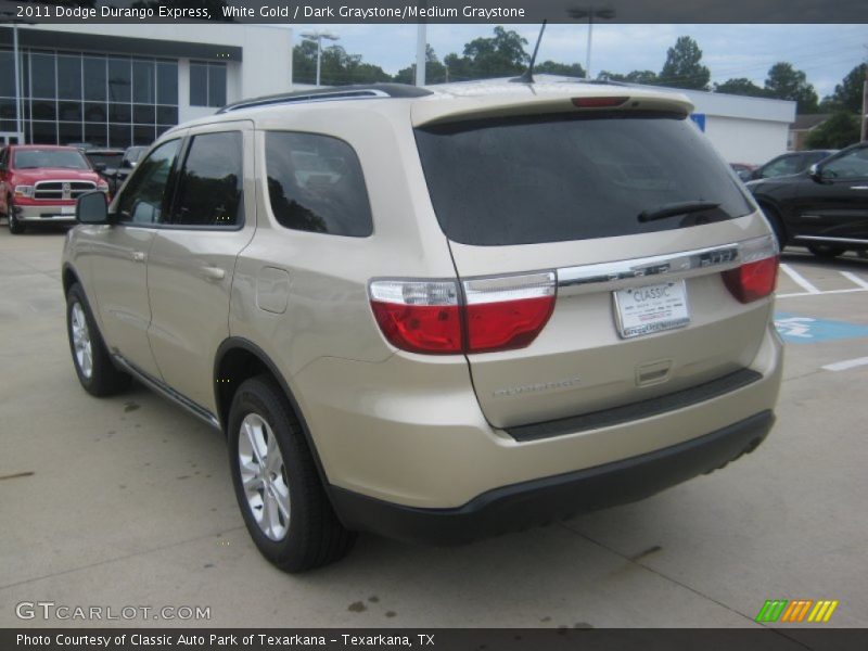 White Gold / Dark Graystone/Medium Graystone 2011 Dodge Durango Express